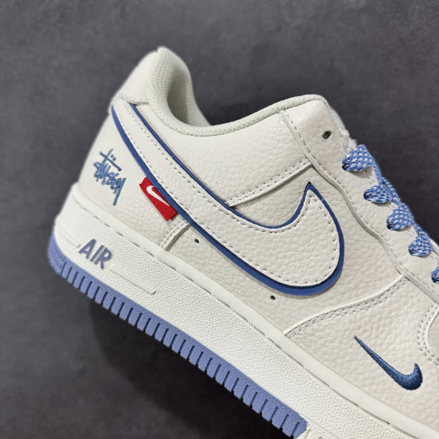 Nike Air Force 1 Low 07 x Stussy White Blue Swoosh