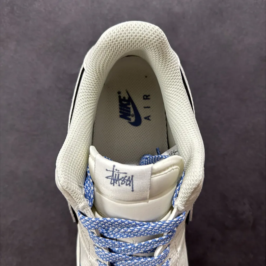 Nike Air Force 1 Low 07 x Stussy White Blue Swoosh