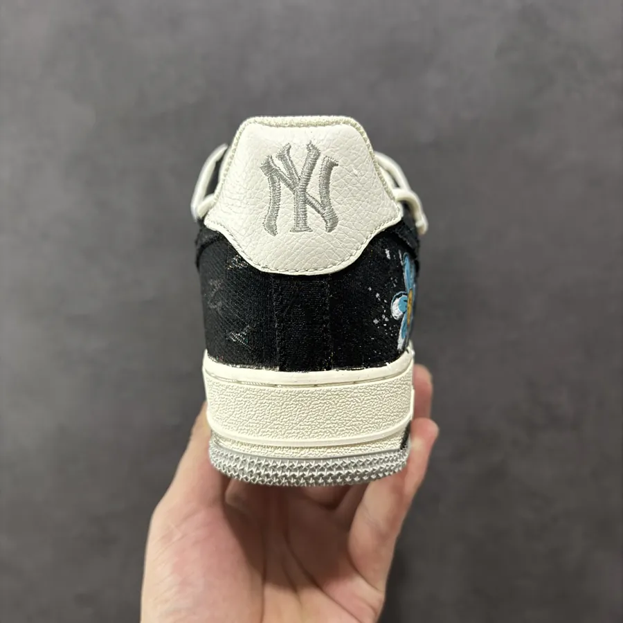 Nike Air Force 107 Low Blue Daisy Hand Painted Sneaker