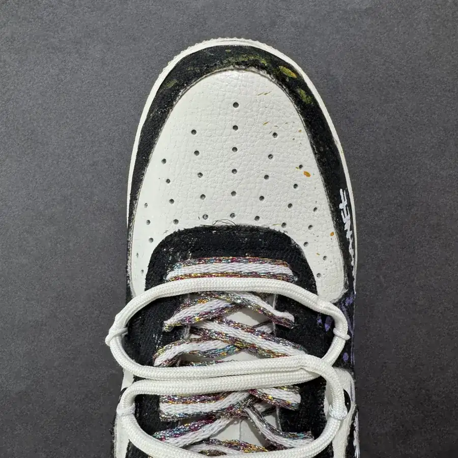 Nike Air Force 107 Low Blue Daisy Hand Painted Sneaker