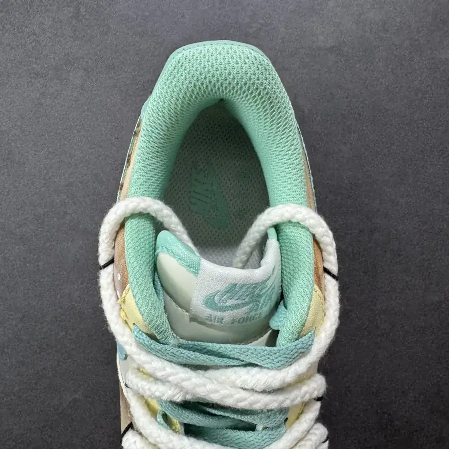 Nike Air Force 1 Low 07 Traditional Chinese Ink Painting Design, White and Teal