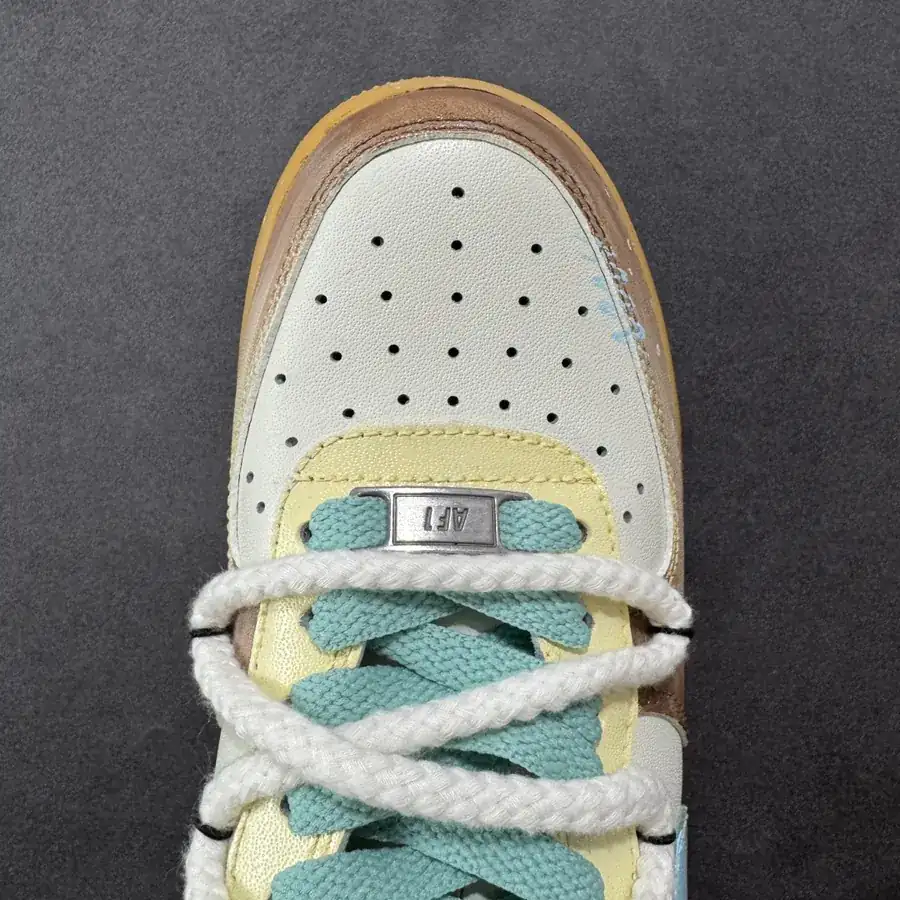 Nike Air Force 1 Low 07 Traditional Chinese Ink Painting Design, White and Teal