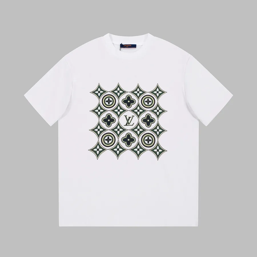 Louis Vuitton 25ss Limited Edition Letter Logo Print Classic Round Neck Short Sleeve Tote