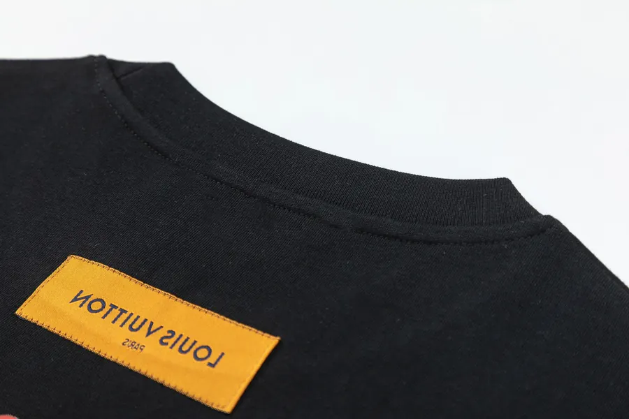 LV Rainbow Print Cotton T Shirt Casual Summer Style