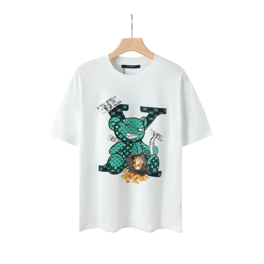 LOUIS VUITTON x 联名秀场限定 25ss 暴力老花熊LOGO印花短袖