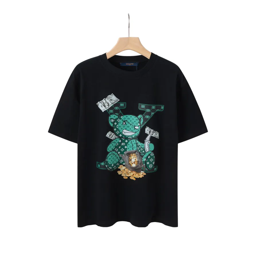 LOUIS VUITTON x 联名秀场限定 25ss 暴力老花熊LOGO印花短袖