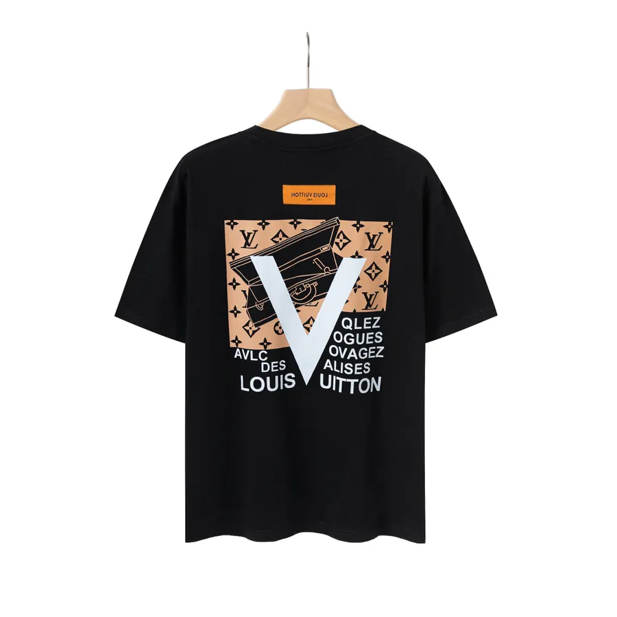Louis Vuitton 23ss Field Captain Print Logo Round Neck Short Sleeve