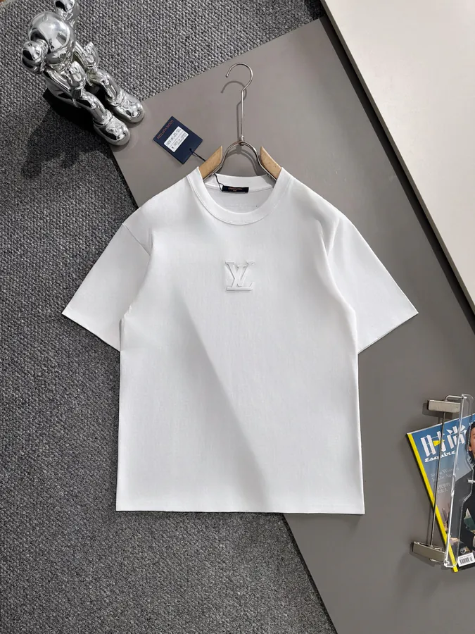 LV Men's 25ss Round Neck Short Sleeve T Shirt