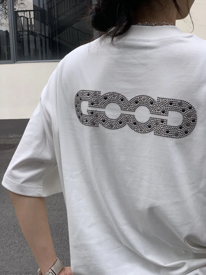 GOODBRAND Letter Crewneck T Shirt for Men and Women