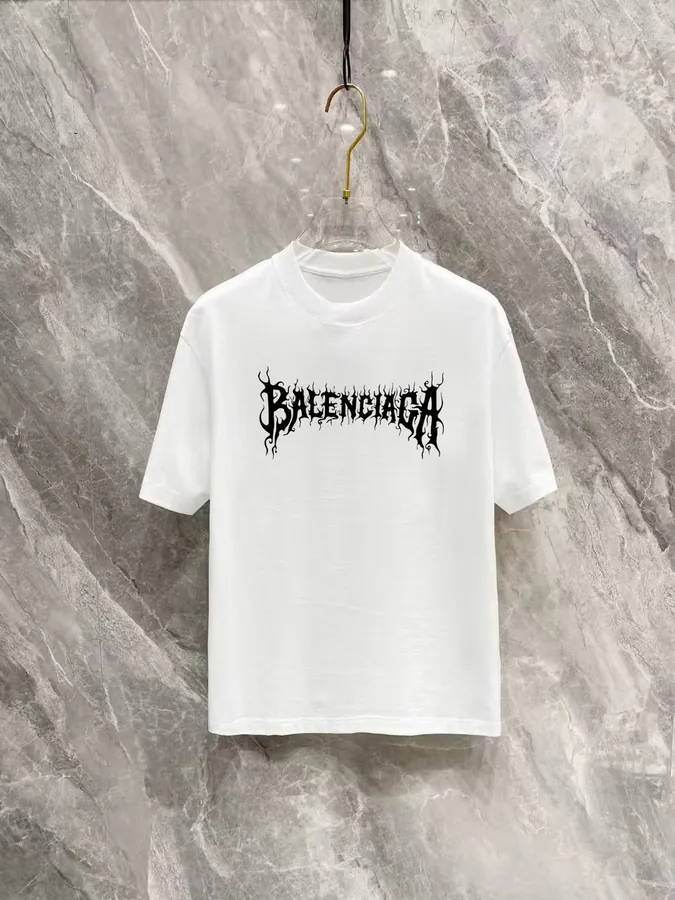 Balenciaga 2025 Spring Summer New Collection Short Sleeve Round Neck T Shirt