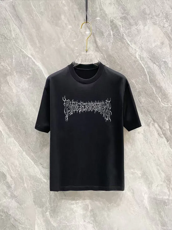 Balenciaga 2025 Spring Summer New Collection Short Sleeve Round Neck T Shirt