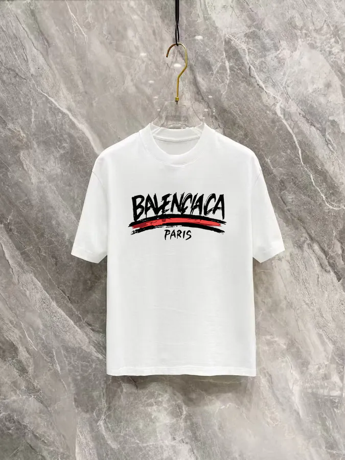 Balenciaga 2025 Spring Summer New Collection Short Sleeve Crewneck T Shirt
