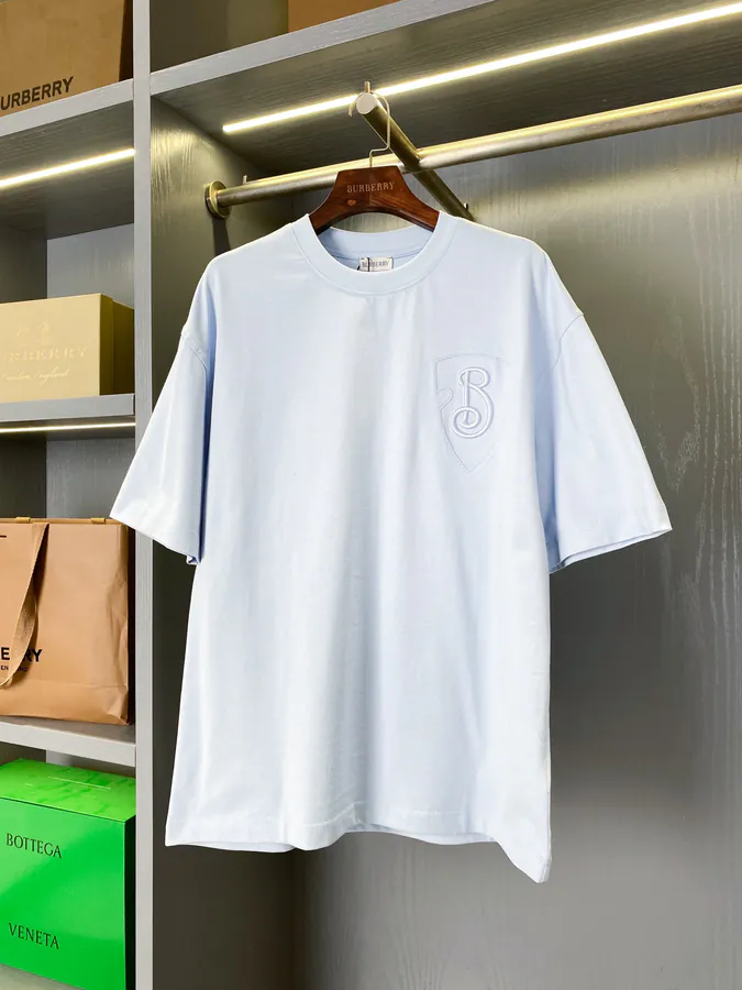 Burberry B Shape Shield Embroidery T Shirt