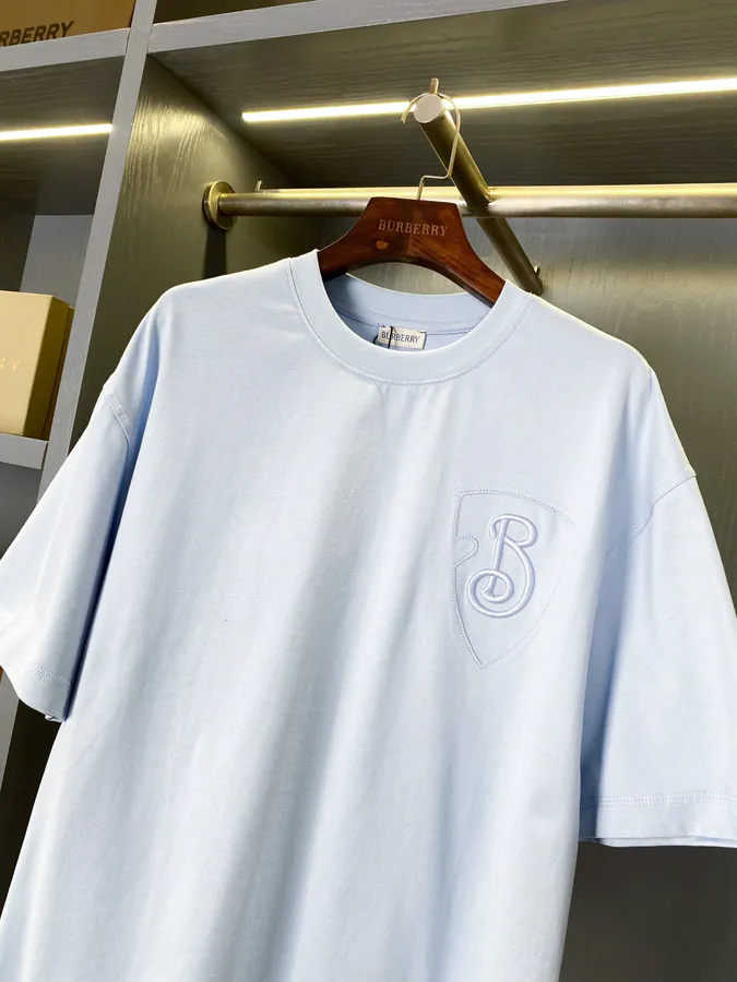 Burberry B Shape Shield Embroidery T Shirt