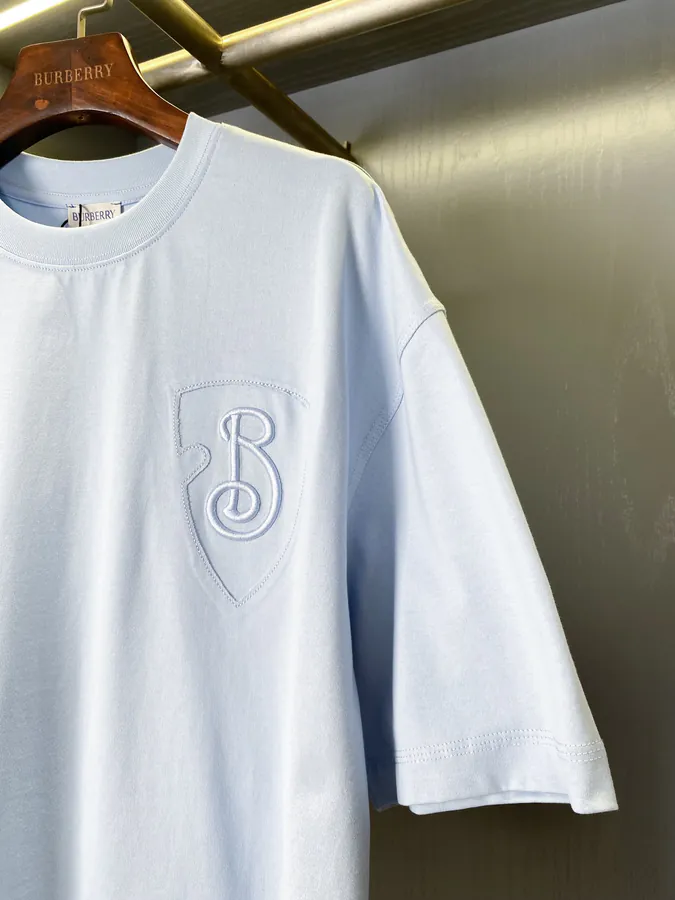 Burberry B Shape Shield Embroidery T Shirt