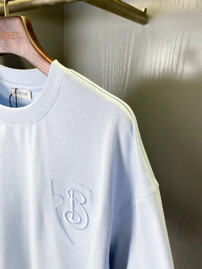 Burberry B Shape Shield Embroidery T Shirt