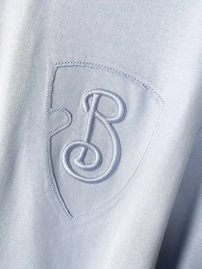Burberry B Shape Shield Embroidery T Shirt