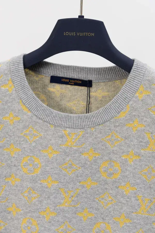 LOUIS VUITTON 25Ss New Gold Monogram Print Cotton T Shirt