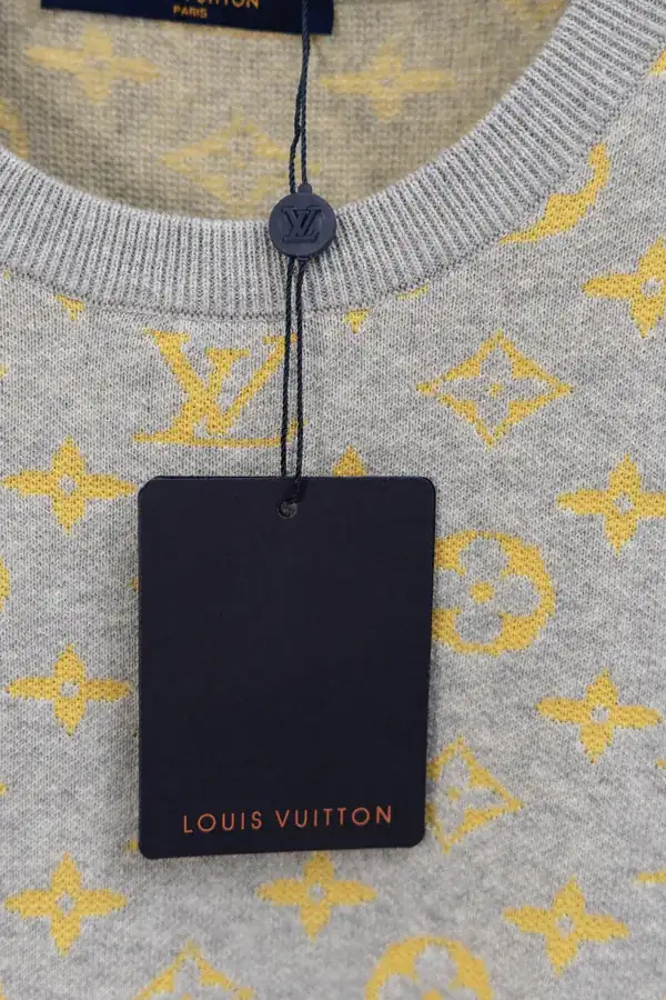 LOUIS VUITTON 25Ss New Gold Monogram Print Cotton T Shirt