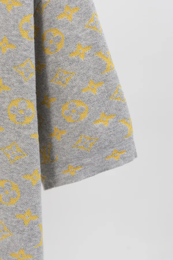 LOUIS VUITTON 25Ss New Gold Monogram Print Cotton T Shirt