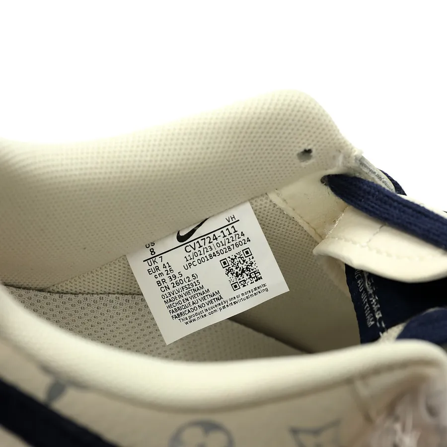 Louis Vuitton x Air Force 1 07 8 Low Beige Navy Monogram Classic Casual Sneaker