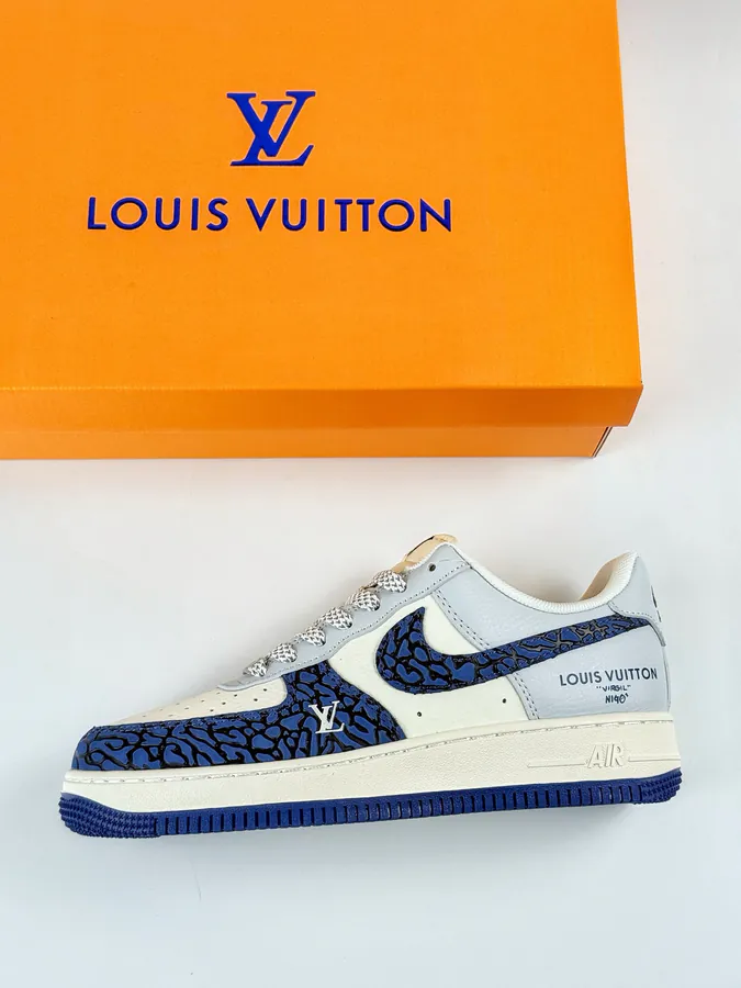 Nike Air Force 1 Low 07 x Louis Vuitton Blue White Gray Starry