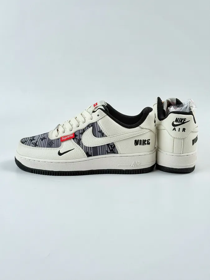 Nike Air Force 1 Low 07 x Supreme White Black Swoosh