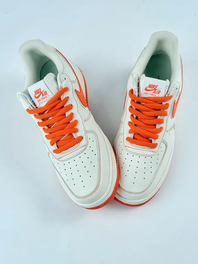 Nike Air Force 1 Low 07 x Balenciaga White Orange Double Swoosh