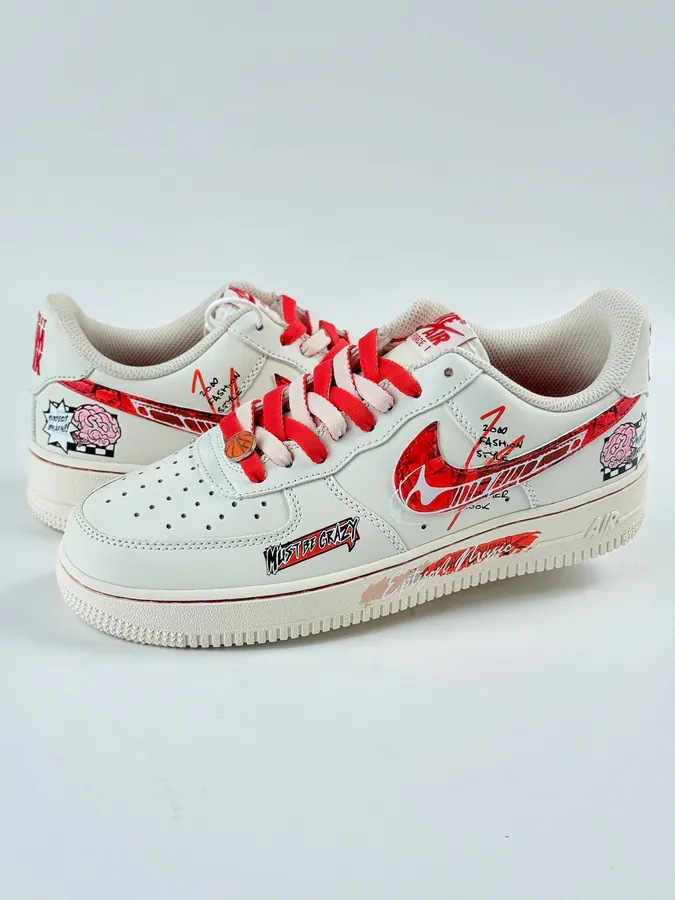 Nike Air Force 1 Low 07 x Brain White Red