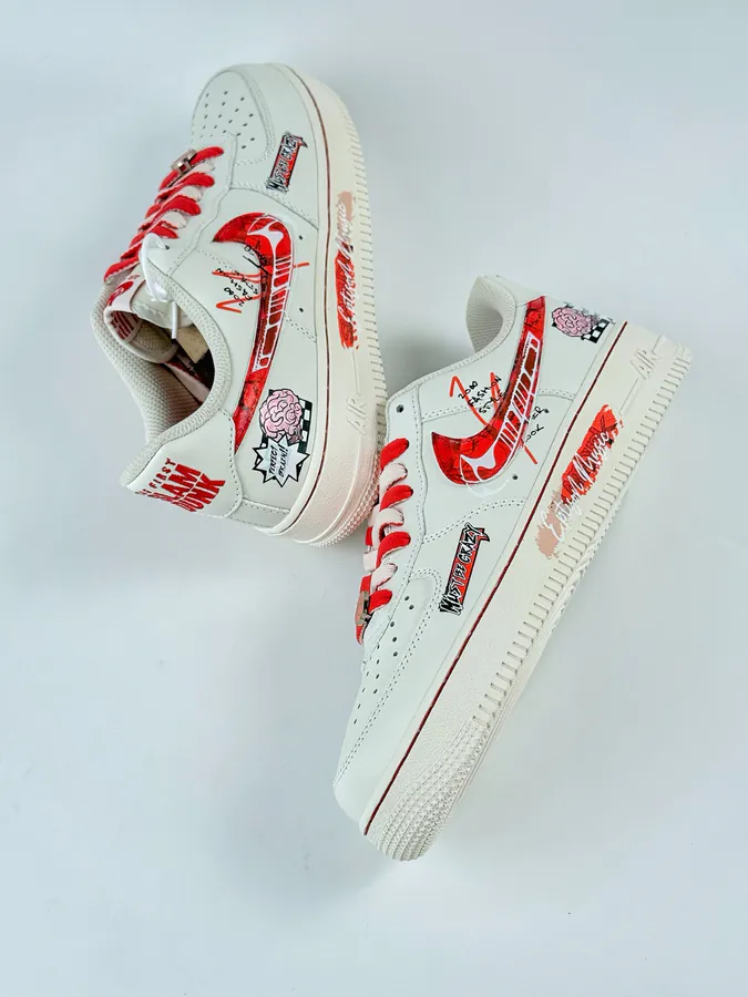 Nike Air Force 1 Low 07 x Brain White Red