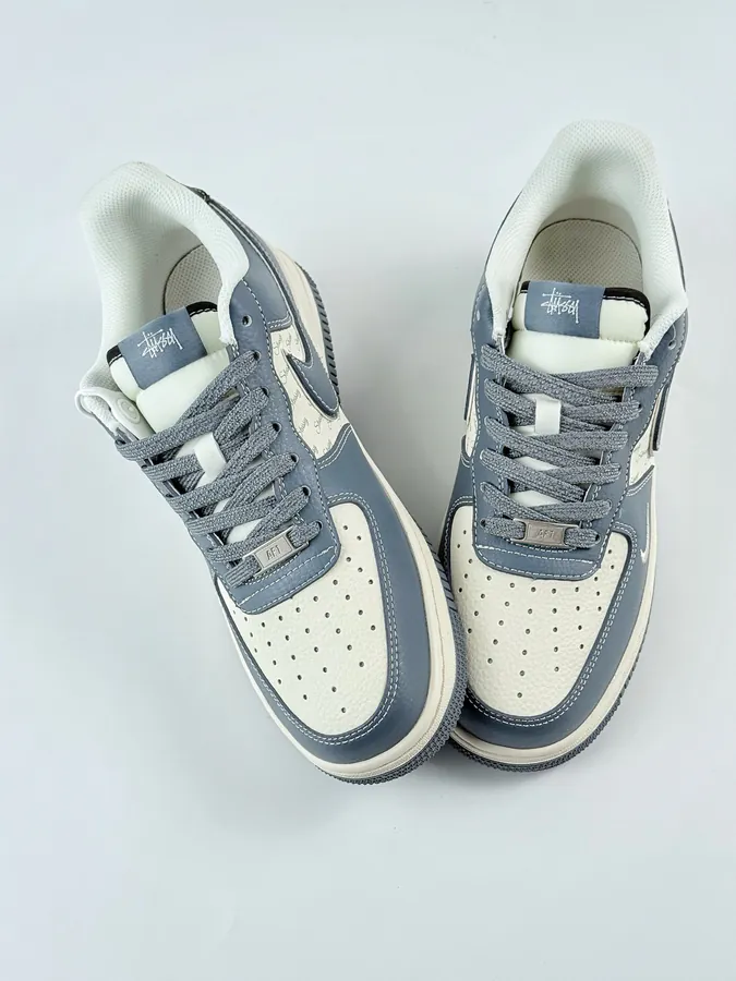 Nike Air Force 1 Low 07 x Stussy Blue and White Stripes