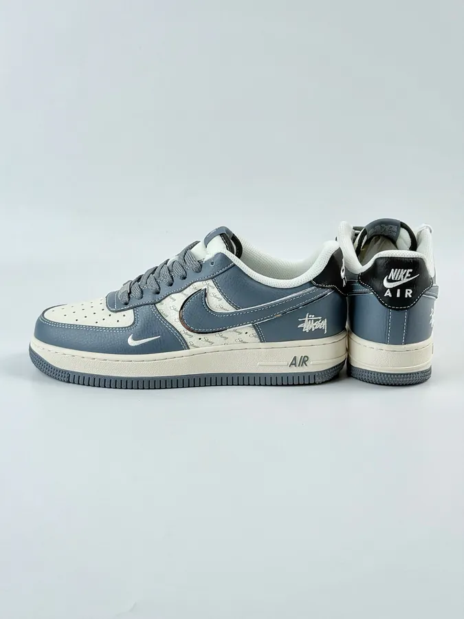 Nike Air Force 1 Low 07 x Stussy Blue and White Stripes