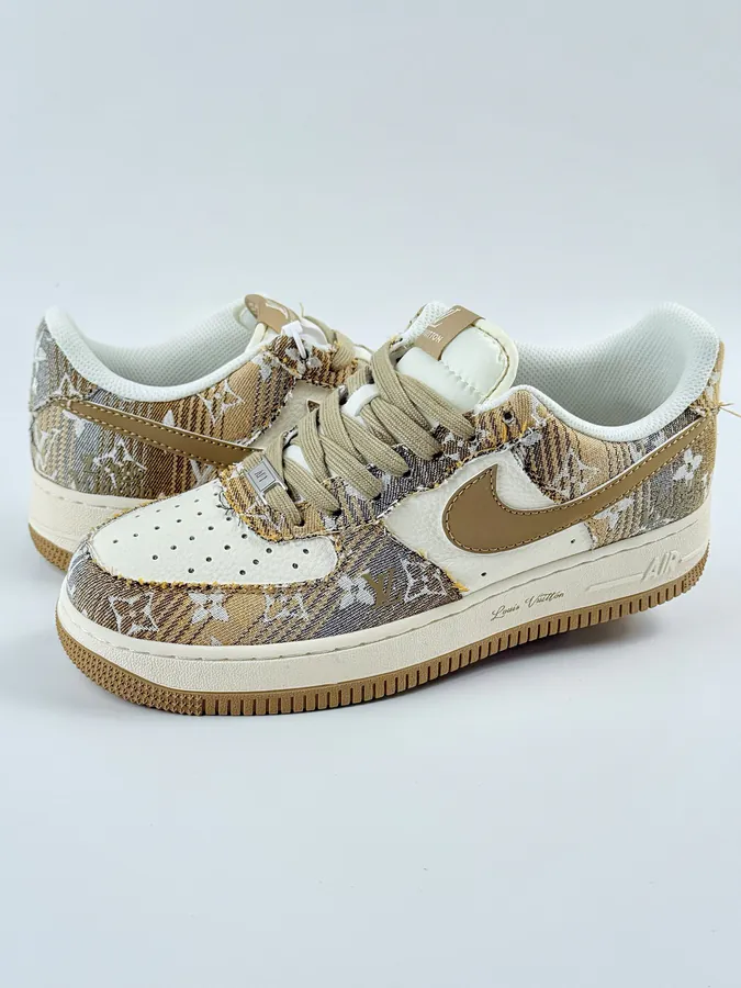 Nike Air Force 1 Low 07 x Louis Vuitton Yellow and White
