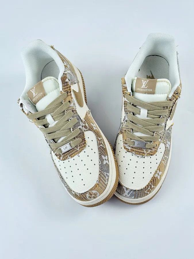 Nike Air Force 1 Low 07 x Louis Vuitton Yellow and White