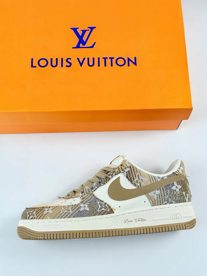 Nike Air Force 1 Low 07 x Louis Vuitton Yellow and White