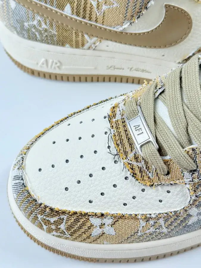 Nike Air Force 1 Low 07 x Louis Vuitton Yellow and White