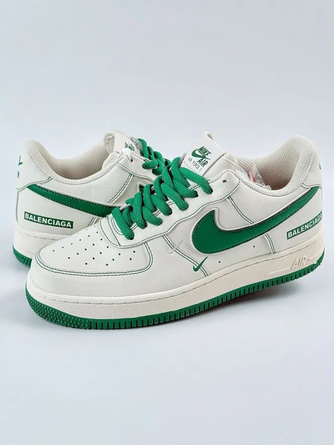 Nike Air Force 1 Low 07 x Balenciaga White Green Double Hook