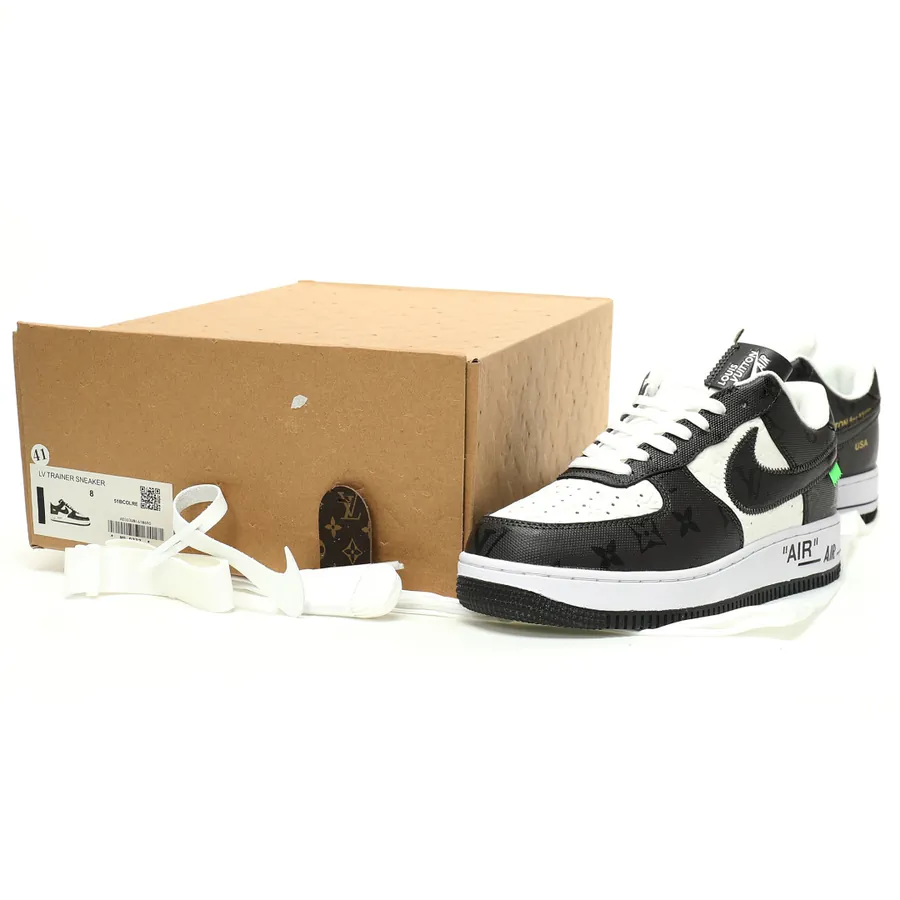 Louis Vuitton x Air Force 1 Low Dark BlackWhite Monogram
