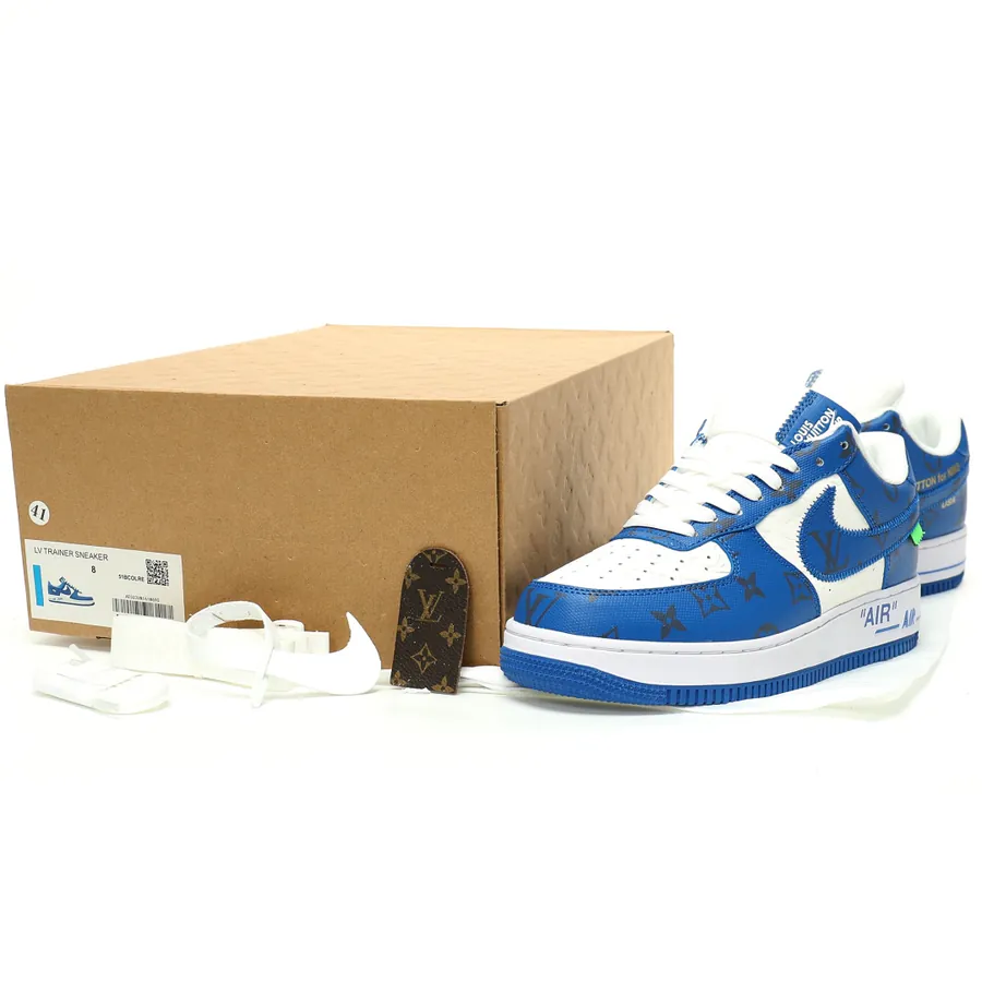 Louis Vuitton x Air Force 1 Low Royal Blue White Monogram