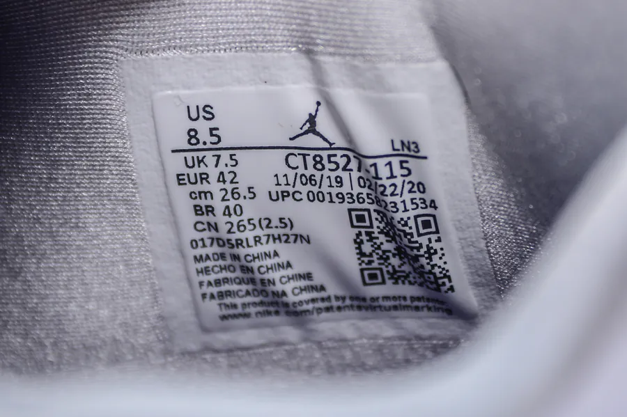 OG Original Air Jordan AJ4 Retro in White and Purple