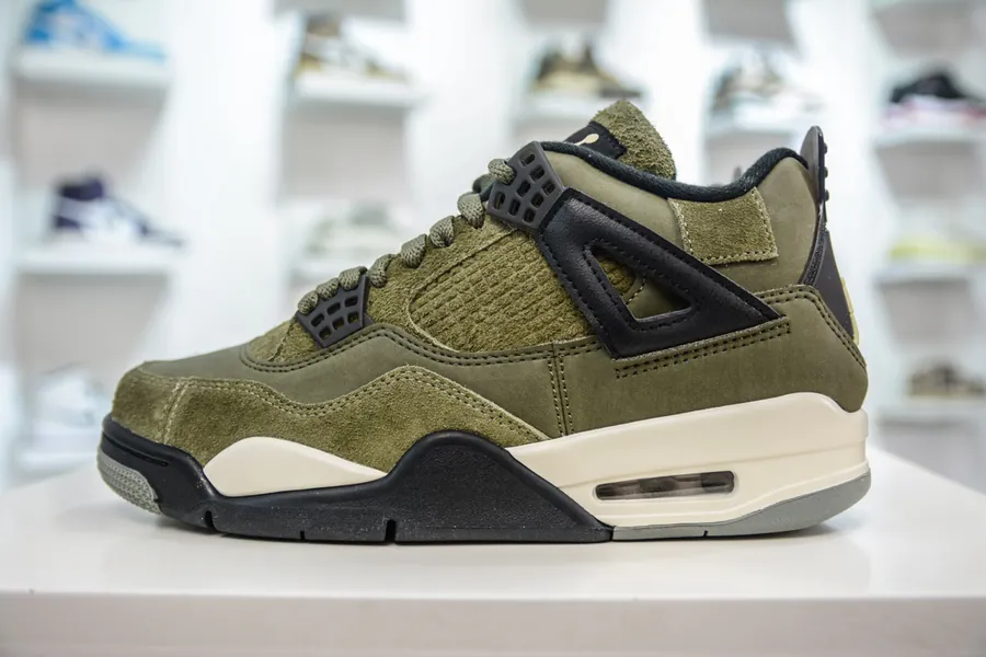 Air Jordan AJ4 Olive Exclusive Development, Authentic Materials