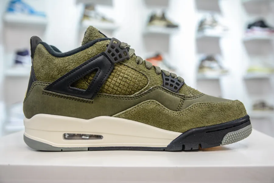 Air Jordan AJ4 Olive Exclusive Development, Authentic Materials