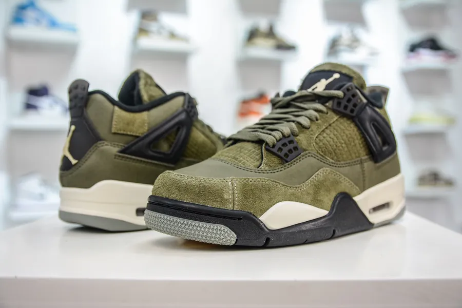Air Jordan AJ4 Olive Exclusive Development, Authentic Materials