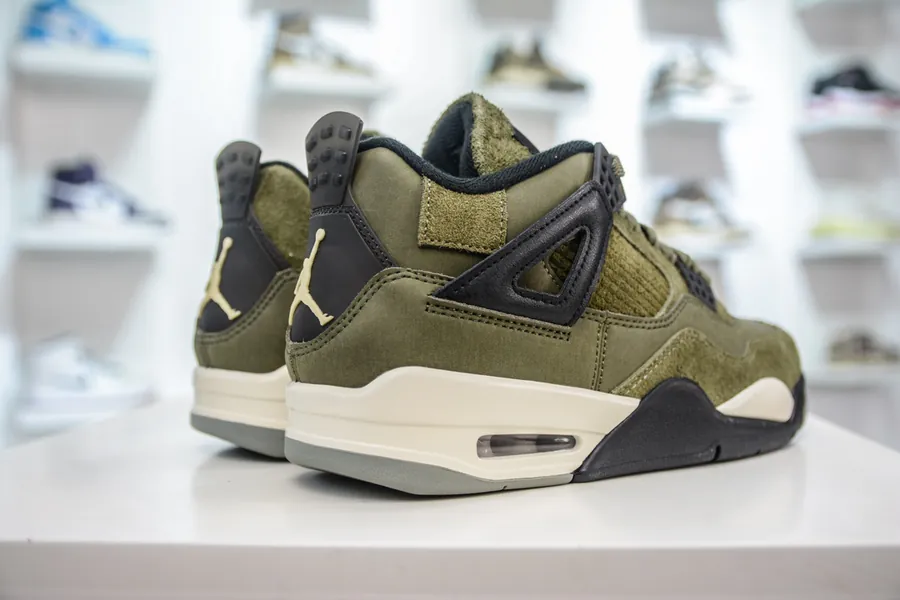 Air Jordan AJ4 Olive Exclusive Development, Authentic Materials