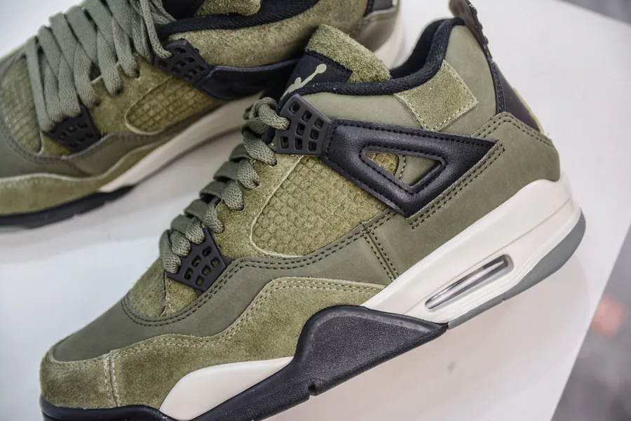 Air Jordan AJ4 Olive Exclusive Development, Authentic Materials