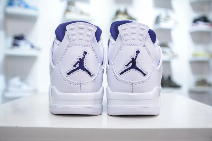 OG Original Air Jordan AJ4 Retro in White and Purple