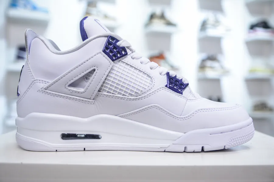 OG Original Air Jordan AJ4 Retro in White and Purple