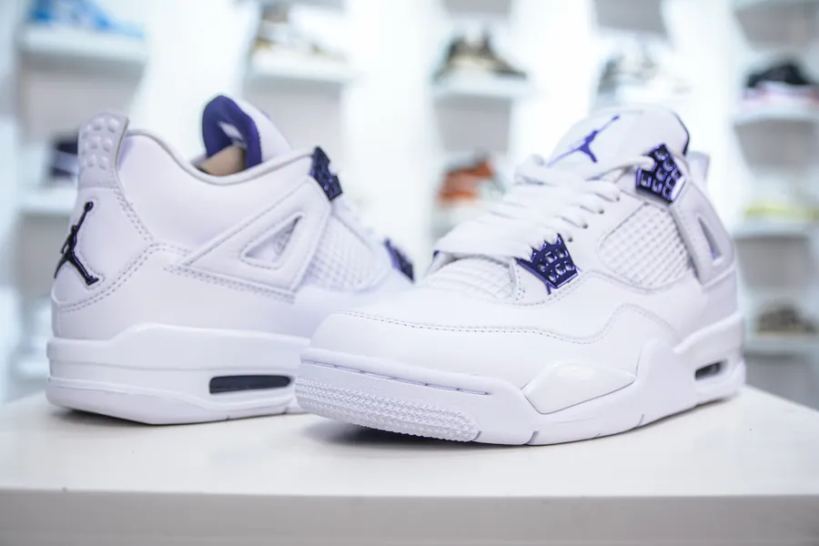 OG Original Air Jordan AJ4 Retro in White and Purple