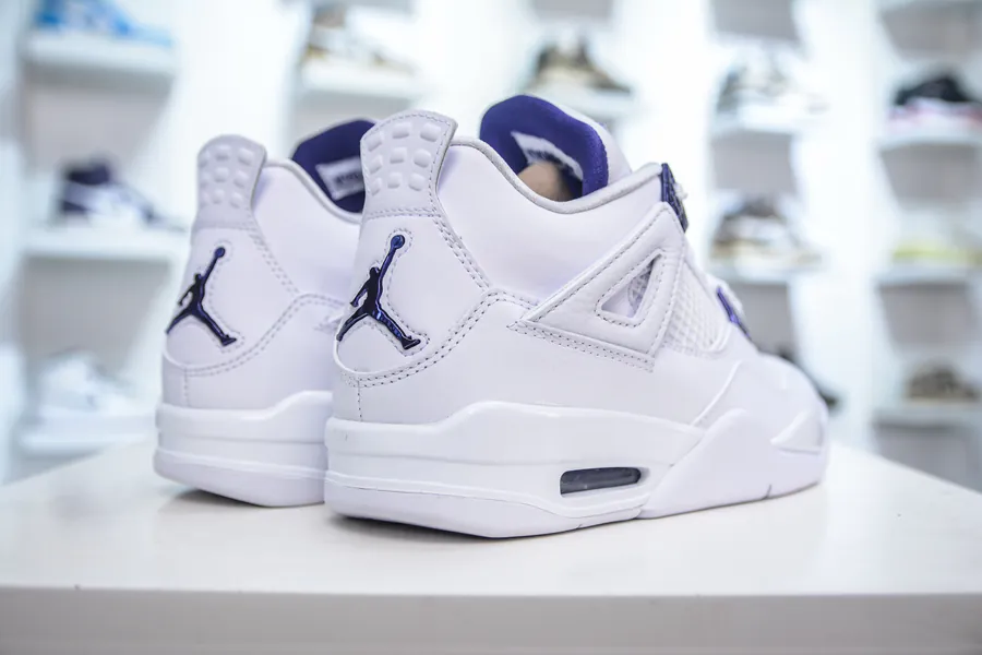 OG Original Air Jordan AJ4 Retro in White and Purple