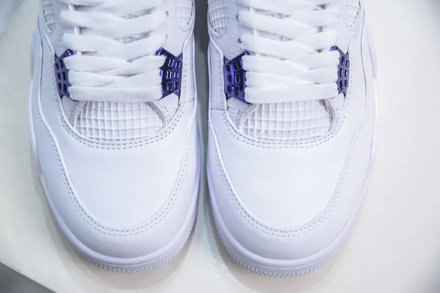 OG Original Air Jordan AJ4 Retro in White and Purple